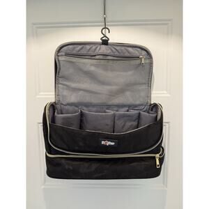 Pripher Black Camo Travel Toiletry Organizer Bag – Multi-Compartment Hanging Kit